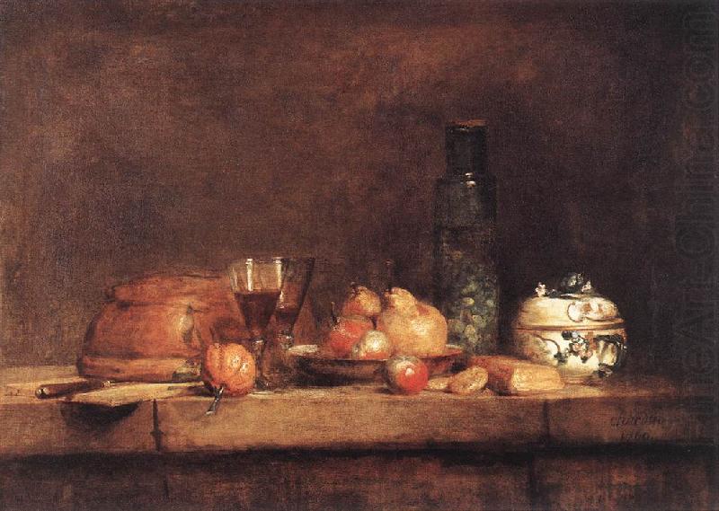 Still-Life with Jar of Olives, jean-Baptiste-Simeon Chardin